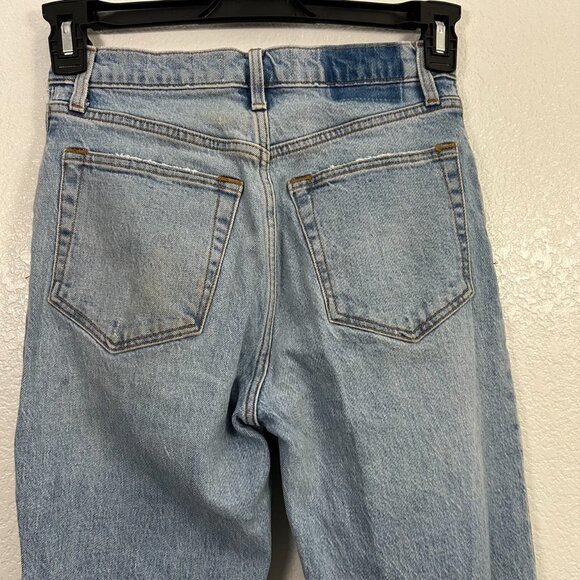Abercrombie & Fitch High Rise The 90's Relaxed Jeans Distressed Busted Knee - Picture 5 of 8